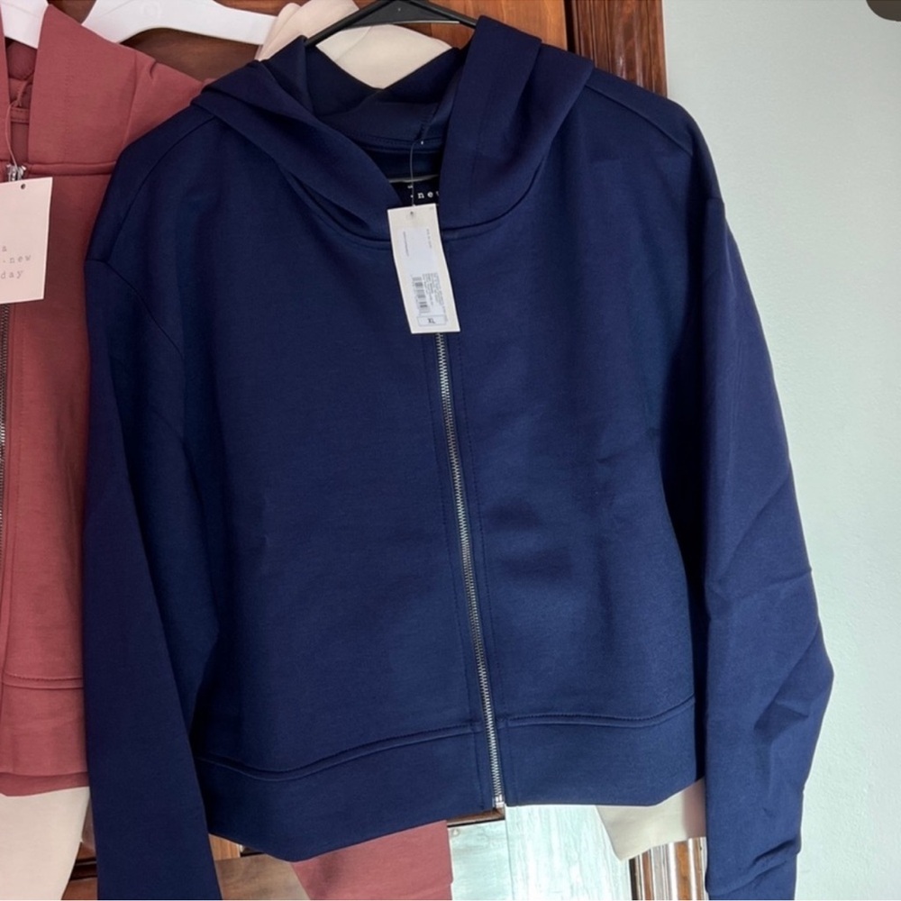 Set of 3 - Rust, Purple and Cream - Hooded Hoodies - Picture 3 of 4